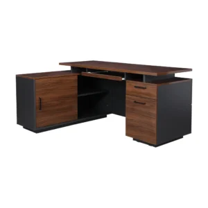 ชุดโต๊ะทำงาน รุ่นพรีเซ็นซ์ - สีโนเซ่ แชมเปญ/แอนทราไซด์