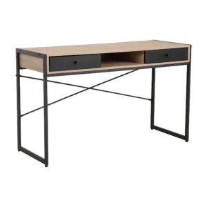 โต๊ะทำงาน รุ่นเกร็ก ขนาด 123 ซม. - สีแนทเชอรัลโอ๊ค/ดำ