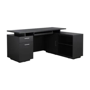 ชุดโต๊ะทำงาน รุ่นพรีเซ็นซ์ - สีเทาเข้ม