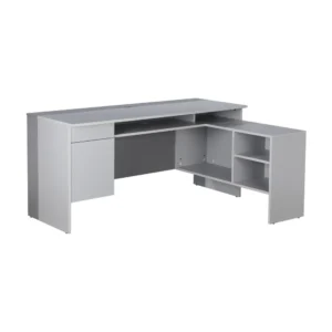 ชุดโต๊ะทำงาน รุ่นลาร่า - สีเทาอ่อน/เทา
