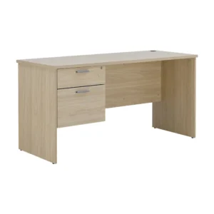 โต๊ะทำงานขาไม้พร้อมลิ้นชัก รุ่นแอคทีฟ ขนาด 150 ซม. - สีคอร์นวอล โอ๊ค