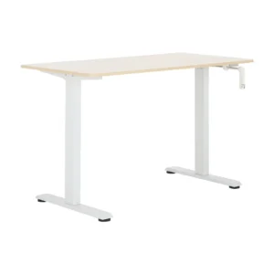โต๊ะทำงานปรับระดับ รุ่นไลลา ขนาด 120 ซม. - สีไลท์ โอ๊ค/ขาว