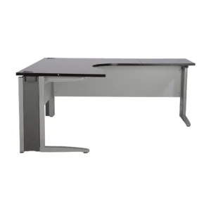 โต๊ะ+โต๊ะข้าง รุ่นโมทีฟ โปร ด้านซ้าย ขนาด 160 x 180 ซม. - สีแบล็ค วอลนัท