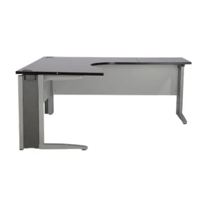 โต๊ะ+โต๊ะข้าง รุ่นโมทีฟ โปร ด้านขวา ขนาด 160 x 180 ซม. - สีแบล็ค วอลนัท