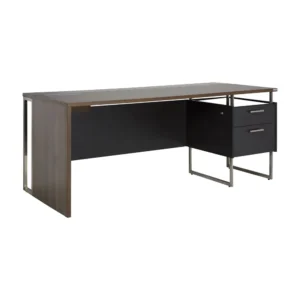 โต๊ะผู้บริหาร รุ่นโนเบิล ขนาด 180 ซม. - สีบาร์ค วอลนัท