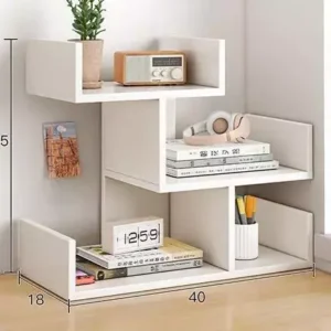 yhlovehome ชั้นวางของบนโต๊ะทำงาน รุ่น 1114-40-White